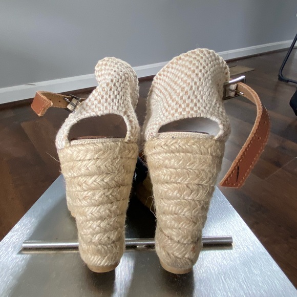 Pimaz Navy Suede Espadrille Wedge - Picture 4 of 5